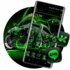 تطبيق Neon Green Car Launcher Theme برو