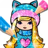 Girls Color Book with Glitter Mod