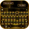 تطبيق الكيبورد Black Gold Glow برو
