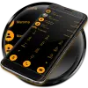 تطبيق Dialer Theme Flat Black Orange برو