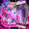 Pink Rose Launcher Theme Apk