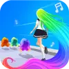 لعبه Dancing Hair - Music Race 3D apk مهكر