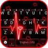 تطبيق الكيبورد Neon Red Heartbeat برو