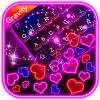 تطبيق ثيم لوحة المفاتيح Neon Hearts  برو
