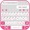 Pink White Chat Keyboard Theme Apk