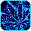 Neon Blue Weed Keyboard Theme Apk