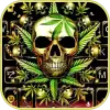 Gold Weed Skull Theme Apk