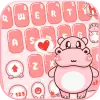 Pink Cute Hippo Theme Apk
