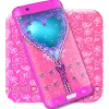 تطبيق Girly lock screen zipper برو