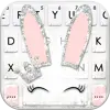 Silver Glitter Bunny Keyboard  Apk