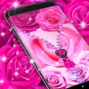 تطبيق Lock screen zipper pink rose برو