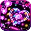 تطبيق الكيبورد Neon Lights Heart برو