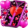 Heart zipper lock screen pro