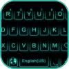Neon Blue Keyboard Theme pro