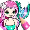 تطبيق Mermaid Coloring Page Glitter برو